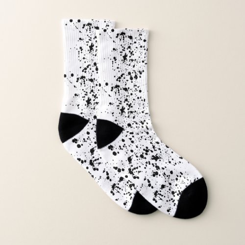 Black Ink splatter stain Socks