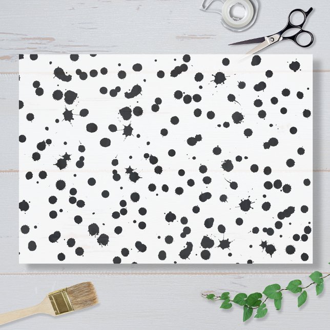 Black Ink Splatter Tissue Paper (Creator Uploaded)