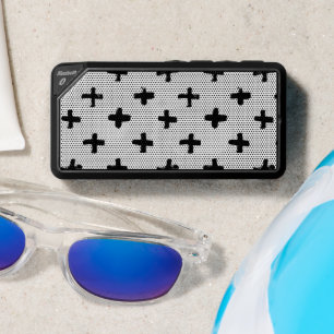 Black Ink Stoke Cross Pattern Bluetooth Speaker