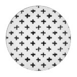 Black Ink Stoke Cross Pattern Cutting Board