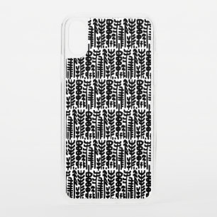 Black Ink Stroke Tree Pattern iPhone XS Case