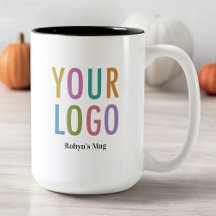 Black Inner Business Logo Mug 15 oz Custom Name