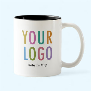 Black Inside Mug Employee Name Business Logo 11 oz