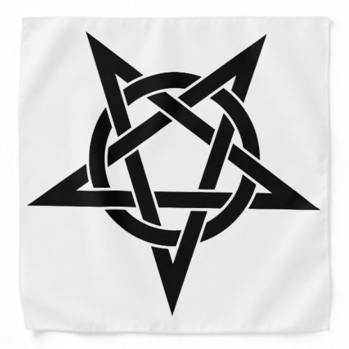 Black Inverted Pentagram Bandana