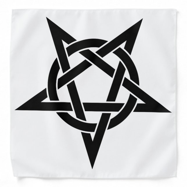 Black Inverted Pentagram Bandana (Front)
