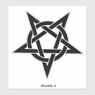 Black Inverted Pentagram Sticker