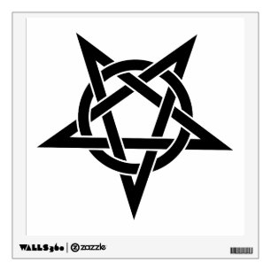Black Inverted Pentagram Wall Decal