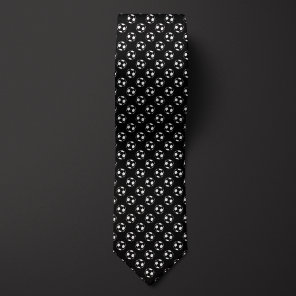Black Inverted Soccer Futbol Neck Tie