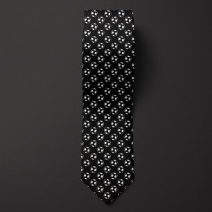 Black Inverted Soccer Futbol Neck Tie