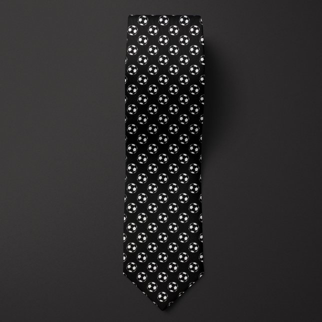 Black Inverted Soccer Futbol Neck Tie (Creator Uploaded)