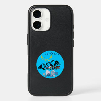 Black iPhone 16 Case with Kazakhstan Design
