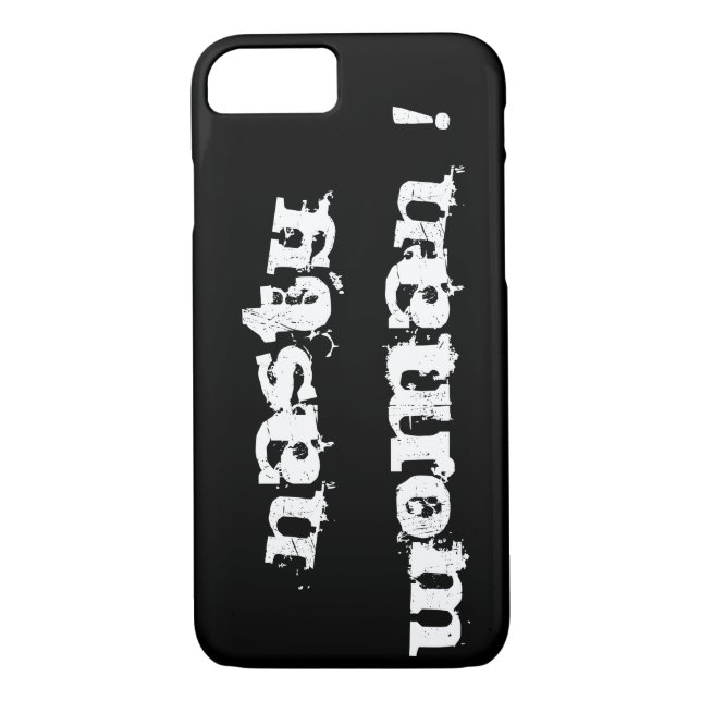 Black Iphone 7 case, "nasty woman" grunge font Case-Mate iPhone Case (Back)