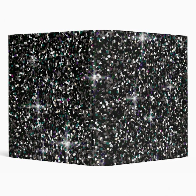 Black iridescent glitter binder (Background)