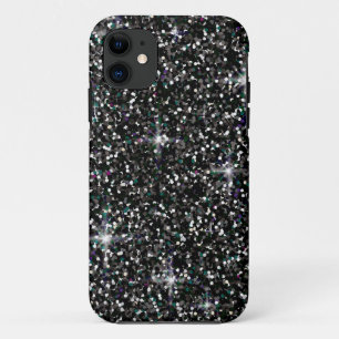 Black iridescent glitter iPhone 11 case