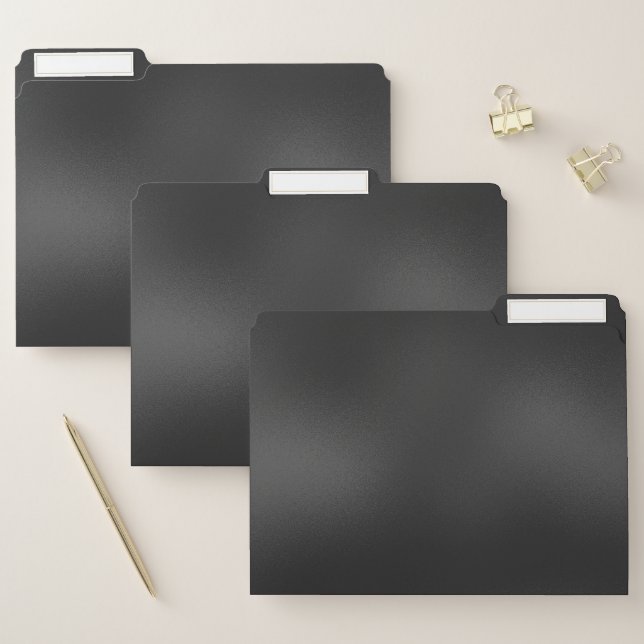 Black iridescent texture background file folder (Set)