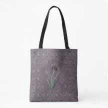 Black Iris on an antique tapestry