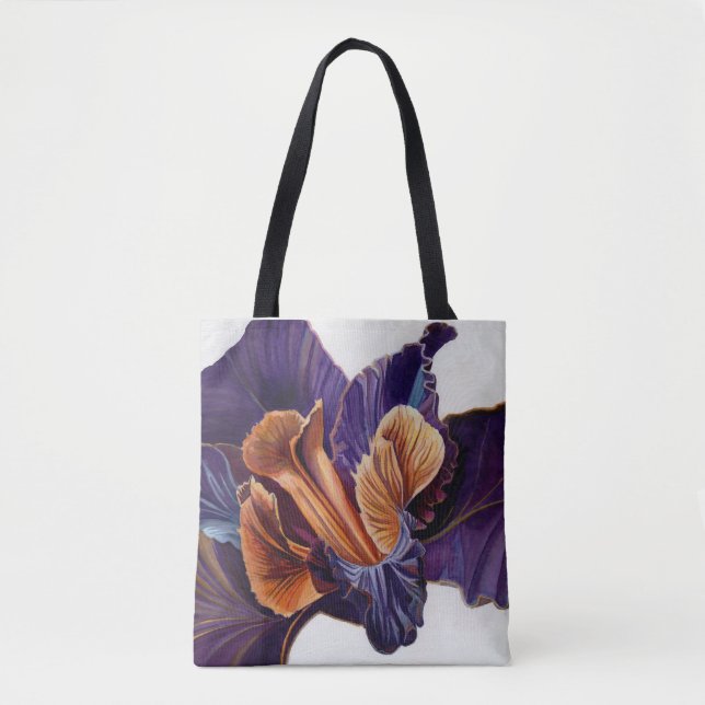 Black Iris Tote Bag (Front)