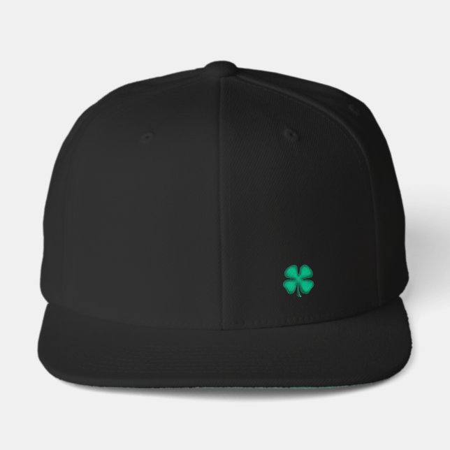 Black Irish 6 panel snapback cap (Front)