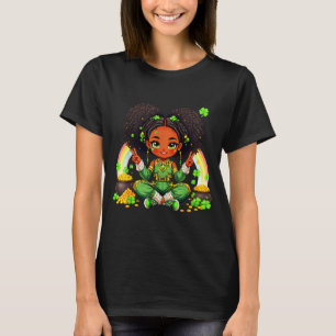 Black Irish Afro Black Girl African American St Pa T-Shirt