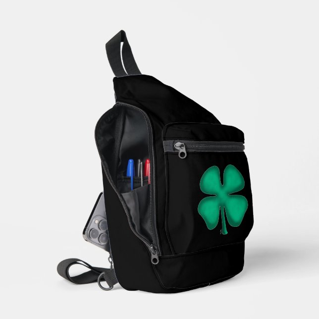 Black Irish backpack Sling Bag (Open)