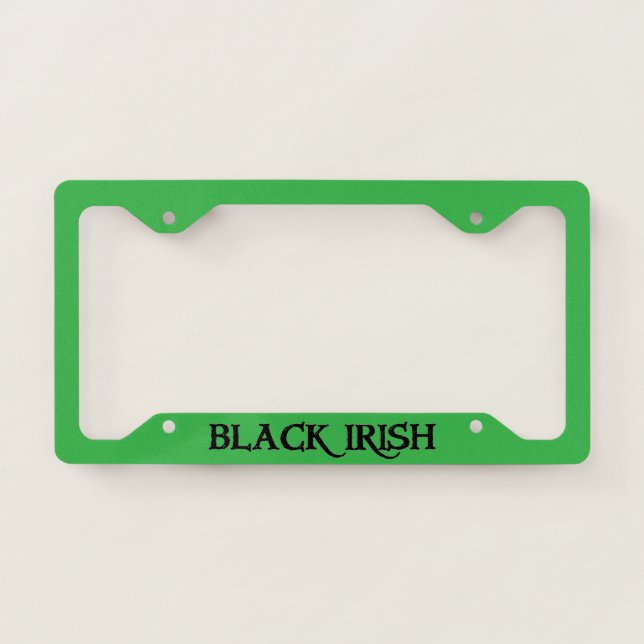 Black Irish black green license plate frame B (Front)