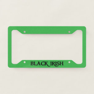 Black Irish black green license plate frame C