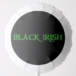 Black Irish black helium balloon