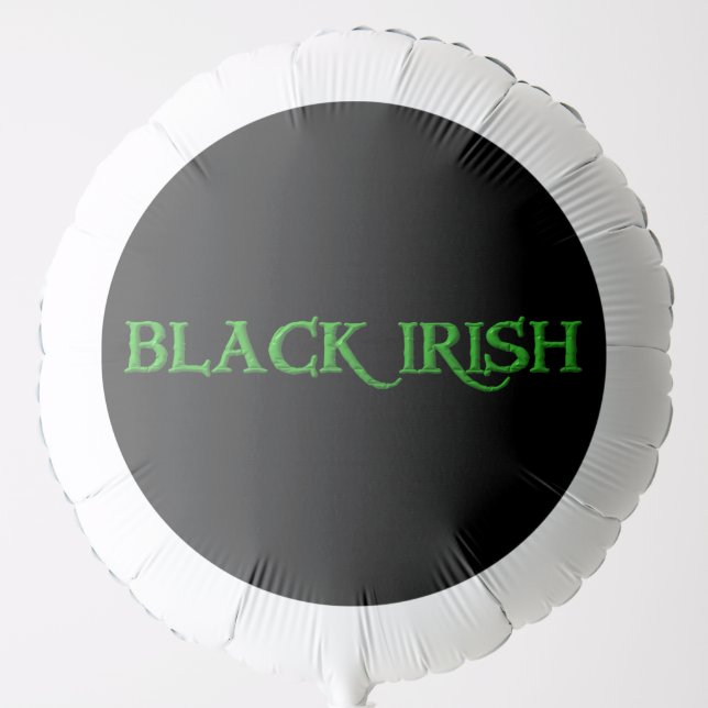Black Irish black helium balloon (Front)