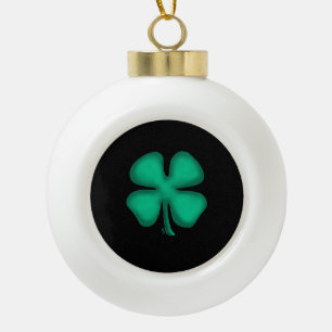 Black Irish ceramic ball ornament