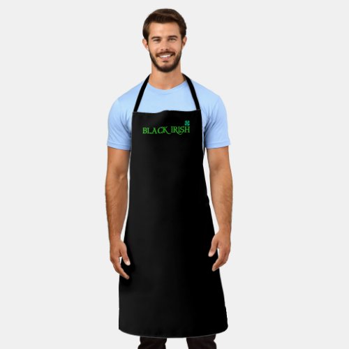 Black Irish chef apron