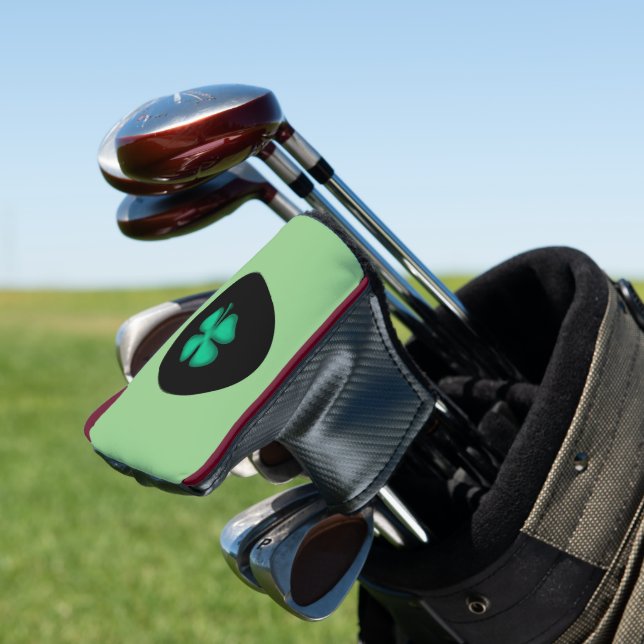 Black Irish Circle golf club putter cover (In Situ)