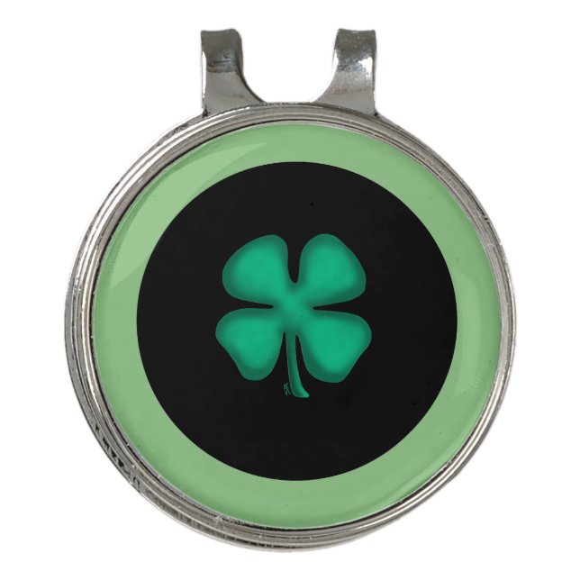 Black Irish Circle golf hat clip and marker (Front)