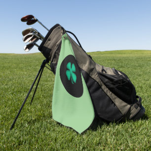 Black Irish Circle golf towel
