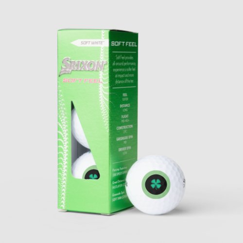 Black Irish Circle Srixon Soft Feel golf balls