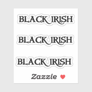 Black Irish contour stickers