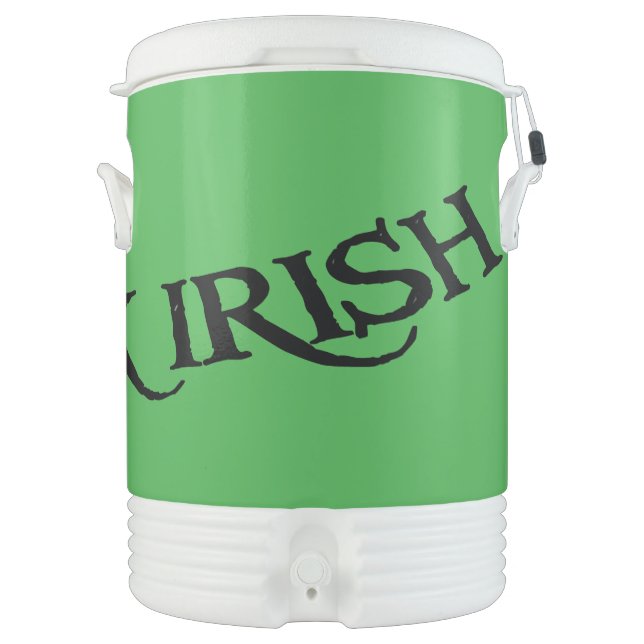 Black Irish cooler green 10 gallon (Front)