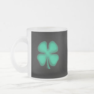 Black Irish frosted glass mug