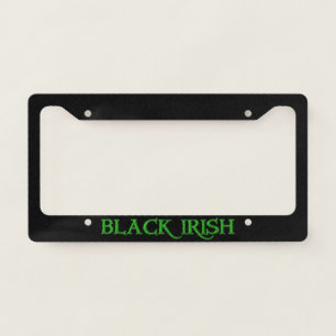 Black Irish green black license plate frame A