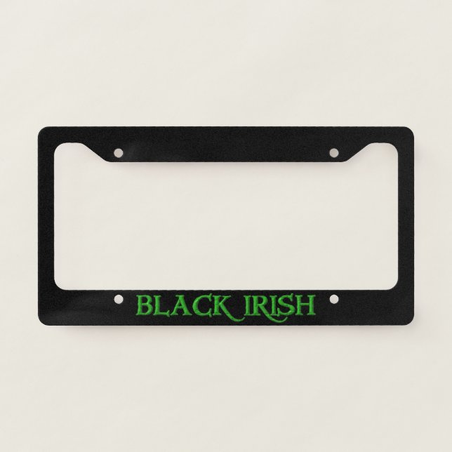 Black Irish green black license plate frame A (Front)