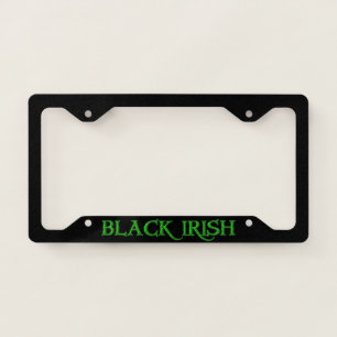 Black Irish green black license plate frame B