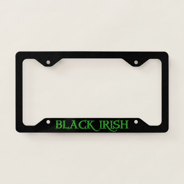 Black Irish green black license plate frame B (Front)