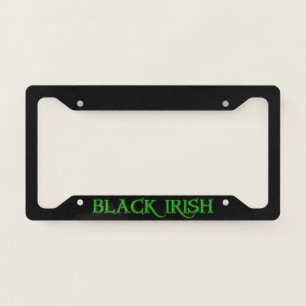 Black Irish green black license plate frame C