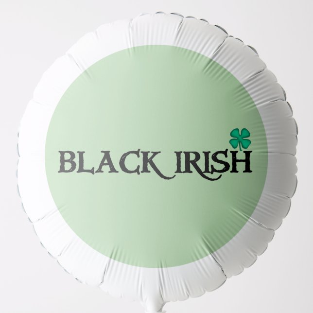 Black Irish green helium balloon (Front)