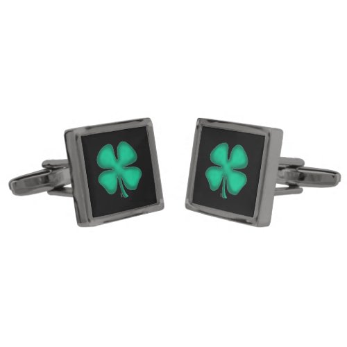 Black Irish gunmetal square cufflinks