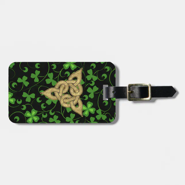 Black Irish Knotwork Customize Luggage Tag Zazzle