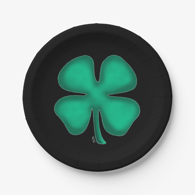 Black Irish paper plates (Front)