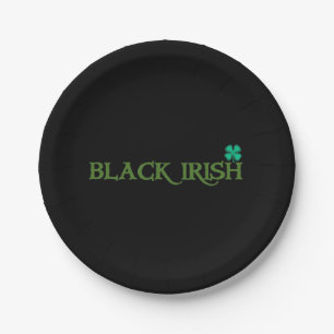 Black Irish paper plates