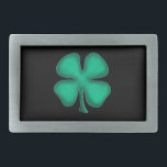 Black Irish rectangle belt buckle<br><div class="desc">Black Irish belt buckles are for dark-haired Irish, evil Irish, the black sheep of the clan, ones with gangster proclivities, and others who just happen to like clovers with the color black. A fine Irish lad or lass might like them, too. :) Black Irish belt buckles a great way to...</div>