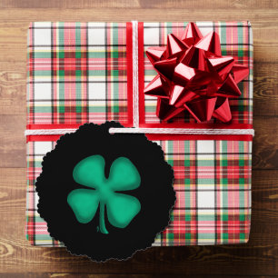 Black Irish scalloped paper ornament Card