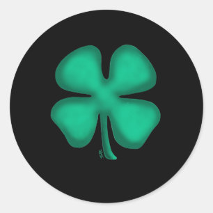 Black Irish small round stickers